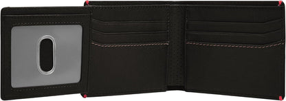 Fossil Billetera plegable para hombre, Sport Tourer negro, talla única