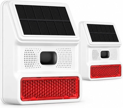Hapippofa Alarma solar con sensor de movimiento, sirena estroboscóp...