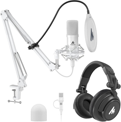 MAONO AU-A04H Kit de micrófono USB con auriculares para PC, podcast...