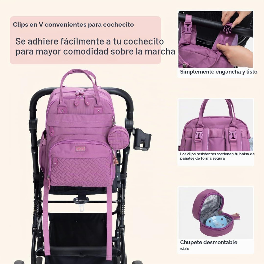 BabbleRoo Mochila para pañales \u2013 Bolsa de viaje para Baby Esse...