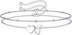 M MOOHAM Pulseras de oro con inicial de corazón para mujer, pulsera...