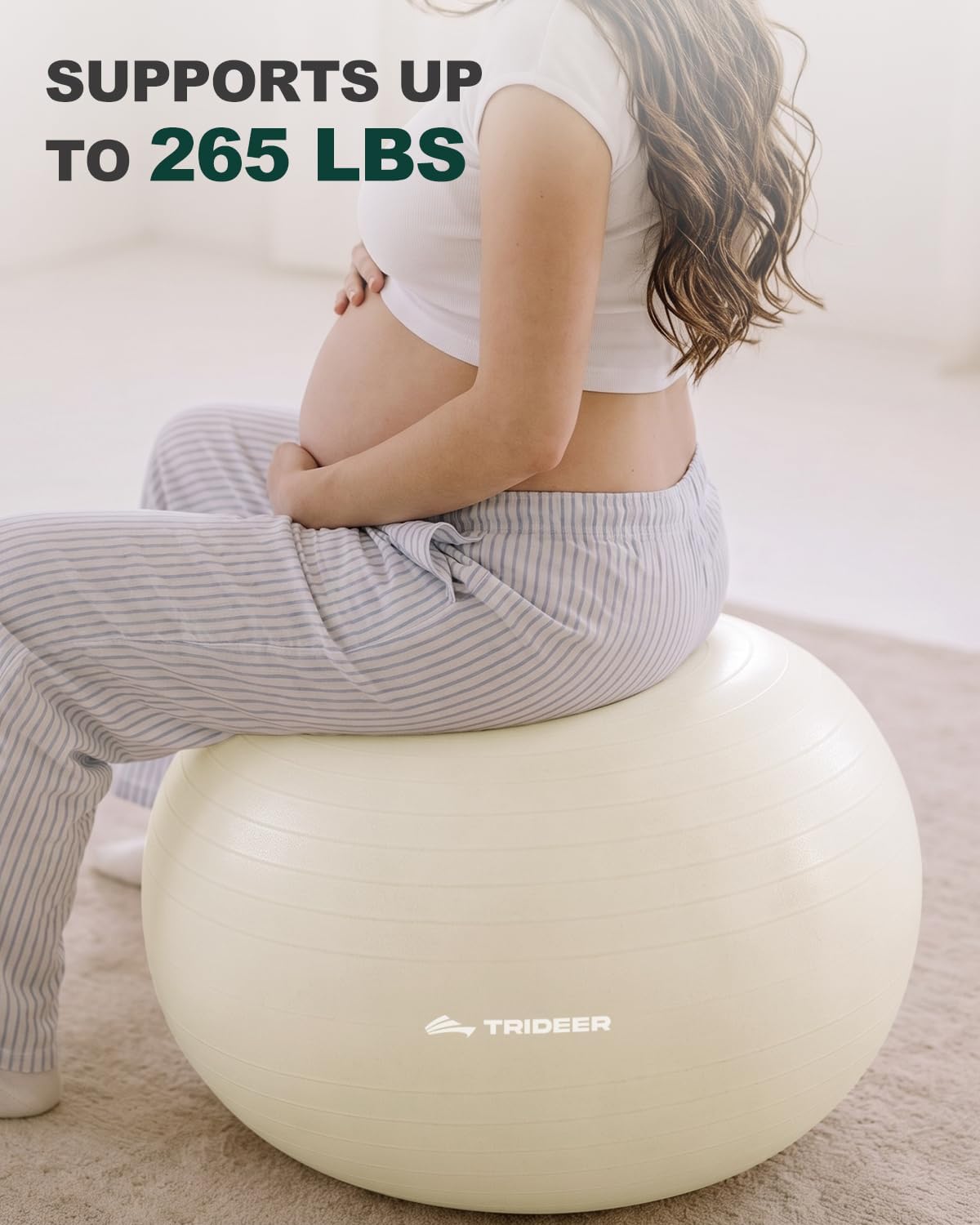 Trideer Pelota de yoga para ejercicio, embarazo, pelota de ejercici...