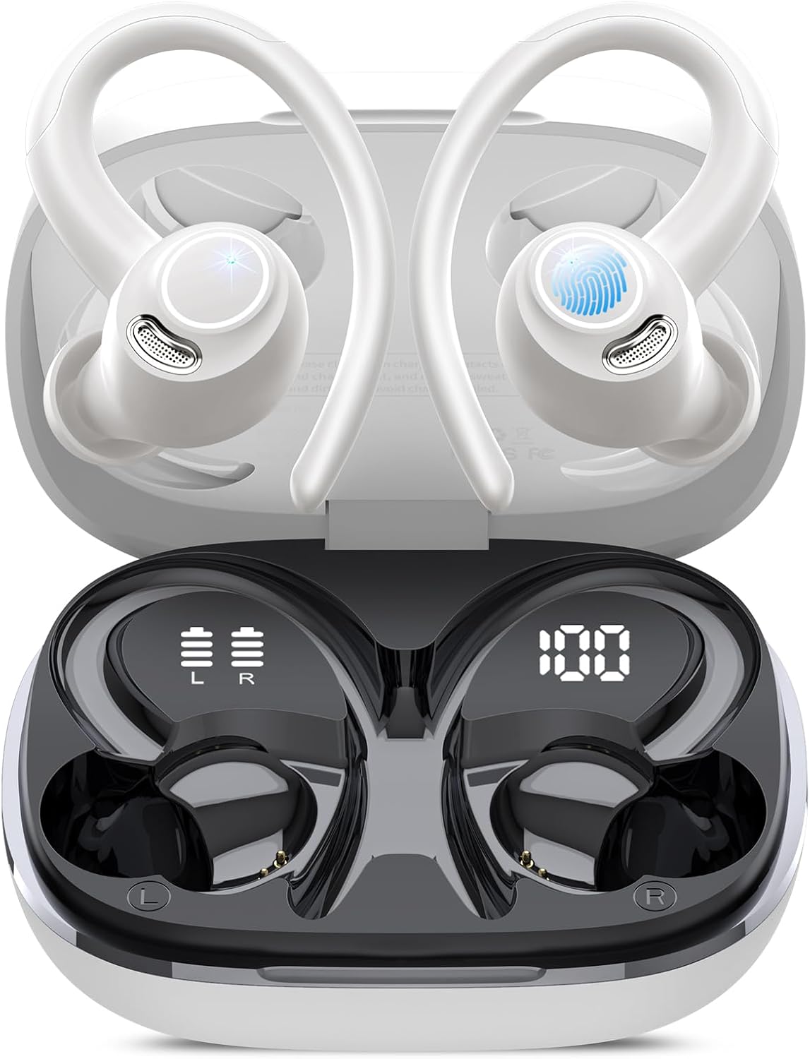 Auriculares inalámbricos, Bluetooth 5.4 Auriculares deportivos sobr...