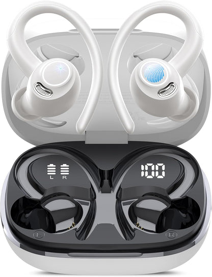 Auriculares inalámbricos, Bluetooth 5.4 Auriculares deportivos sobr...