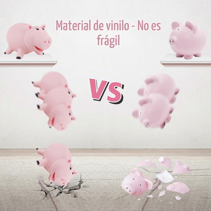 Hamm - Alcancía irrompible con diseño de cerdo rosa, de plástico, a...