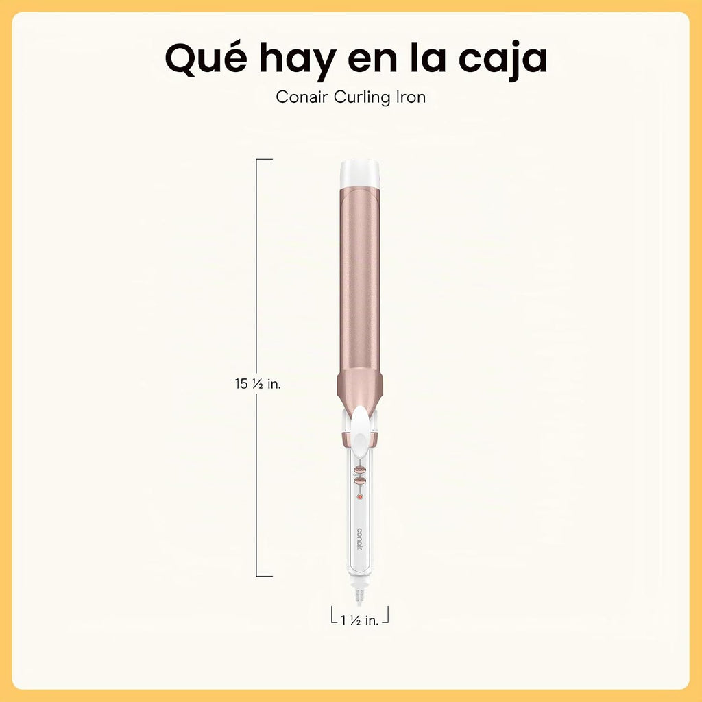 Conair - Plancha rizadora extra larga, doble cerámica, 1 1\/2 pulga...