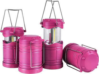 Lichamp Linterna LED de camping, paquete de 4 linternas alimentadas...