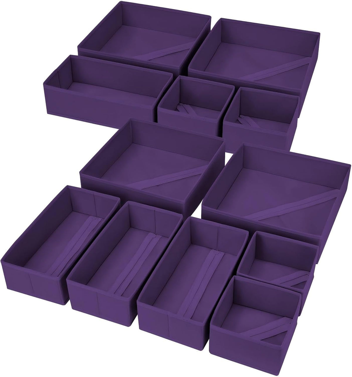 DIMJ Organizador de cajones para ropa, paquete de 12 organizadores...