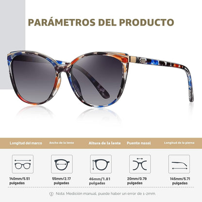 Colrea Gafas de Sol Modernas con Forma de Ojo de Gato para Mujer, E...