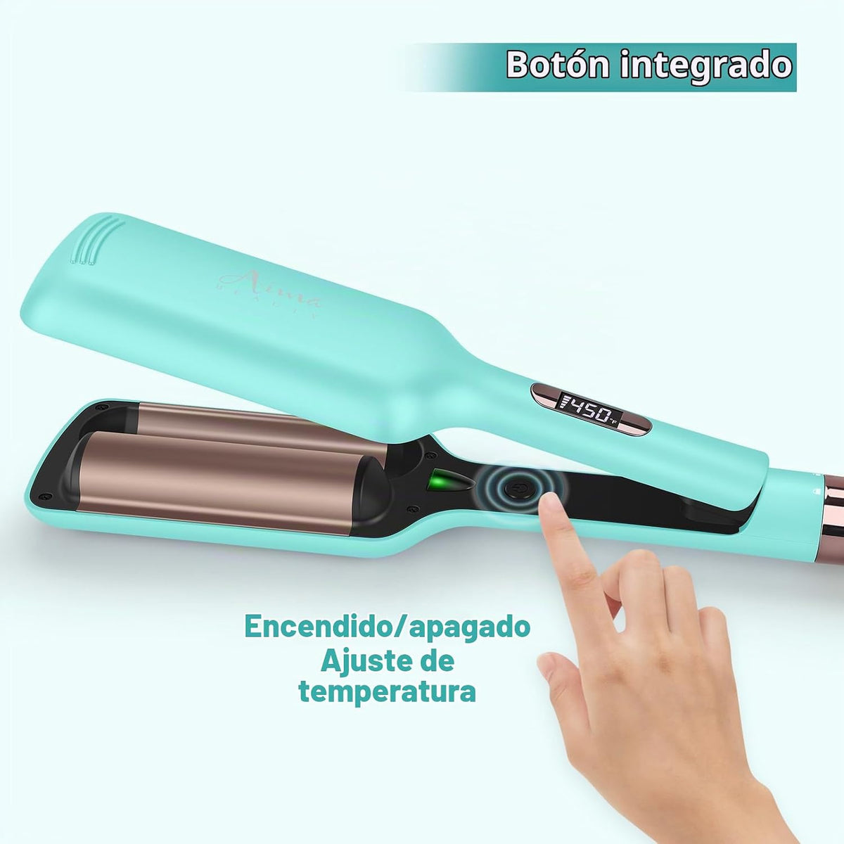 Onda de pelo con ondas de sirena Aima Beauty Twins de 32 mm (1,25 p...