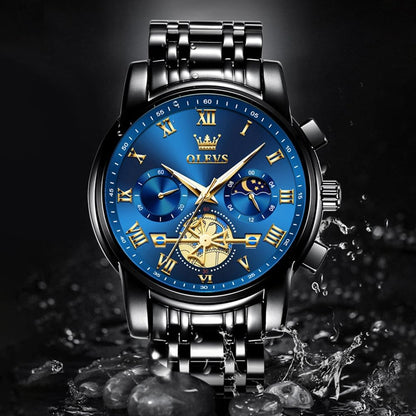 OLEVS Relojes para hombre, resistente al agua, de lujo, gran cara,...