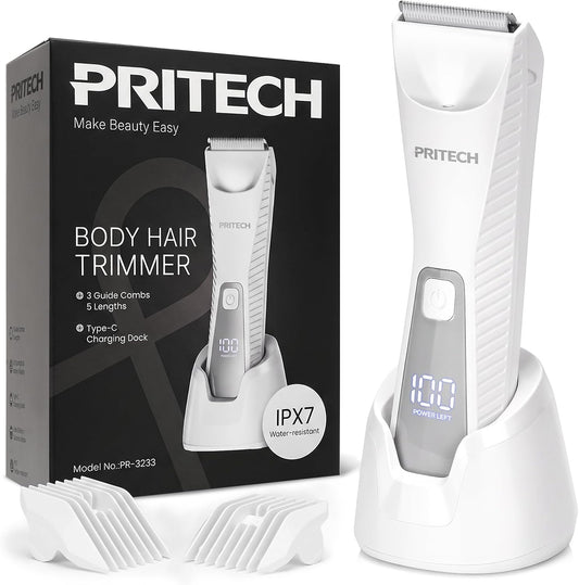 PRITECH Manscape - Recortadora de pelo Pubic para mujer, recortador...