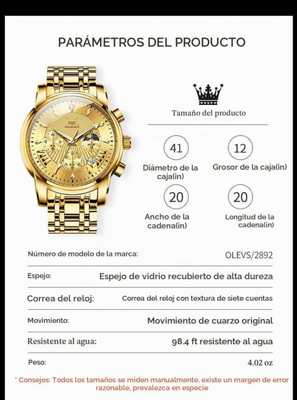 OLEVS Relojes para hombre Relojes de cronógrafo de fácil lectura lu...