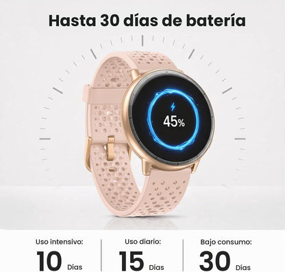 Reloj inteligente para mujer, GPS integrado, pantalla AMOLED ultra...
