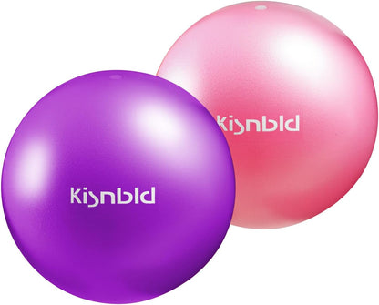 kisnbld Pequeña pelota de ejercicio, mini pelota de pilates de 9 pu...
