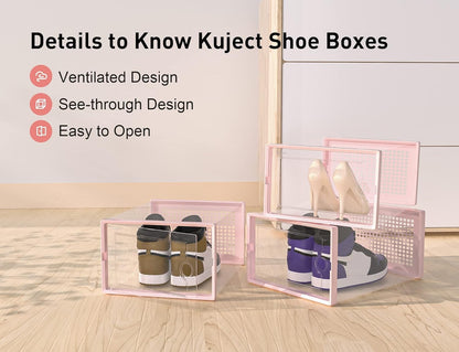 Kuject Cajas de almacenamiento de zapatos grandes, 12 unidades | Es...