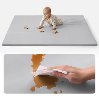 Blissful Diary Tapete de cuero vegano para bebé, 71"x59", g...