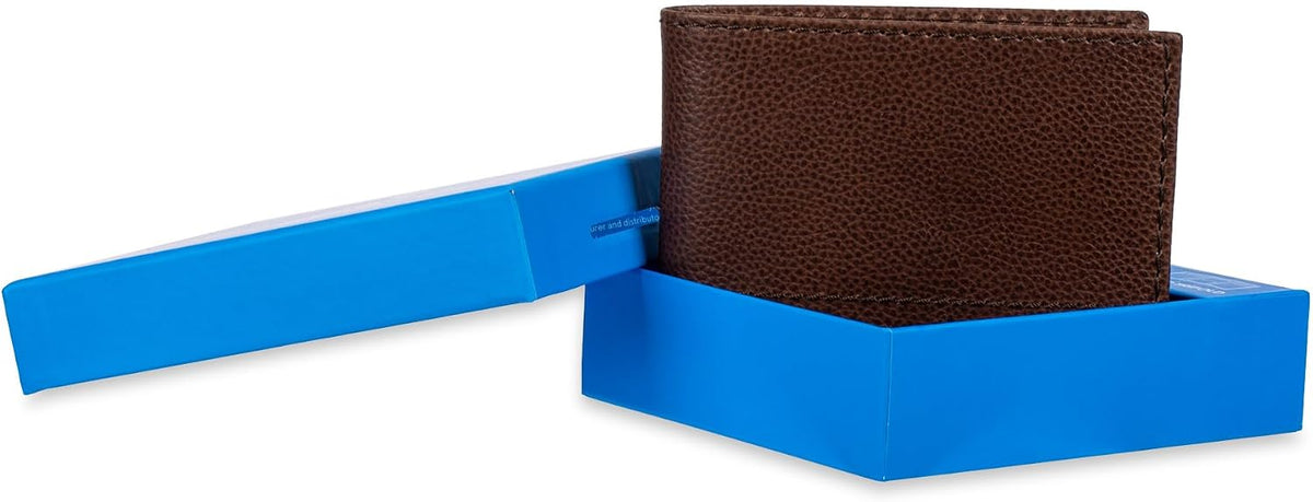 Columbia Billetera de cuero para hombre con ventana de identificaci...