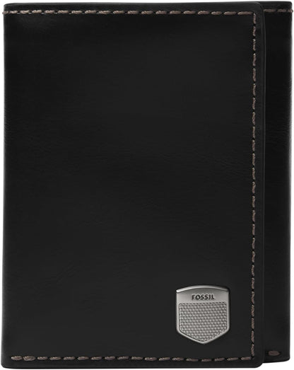 Fossil Billetera para hombre, billetera triple de cuero Hayes para...