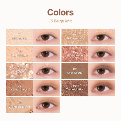Paleta de sombras dasique #15 Tejido beige