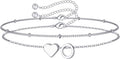 M MOOHAM Pulseras de oro con inicial de corazón para mujer, pulsera...