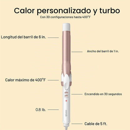 Conair - Plancha rizadora de cerámica doble, barril de 1 pulgada |...
