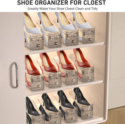 Paquete de 20 organizadores de ranuras transparentes para zapatos -...