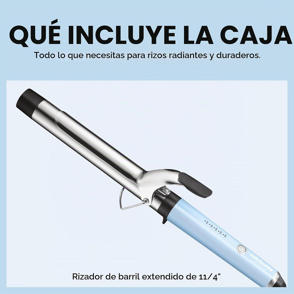 BabylissPRO Rizador profesional Nano Titanium con barril extendido\...