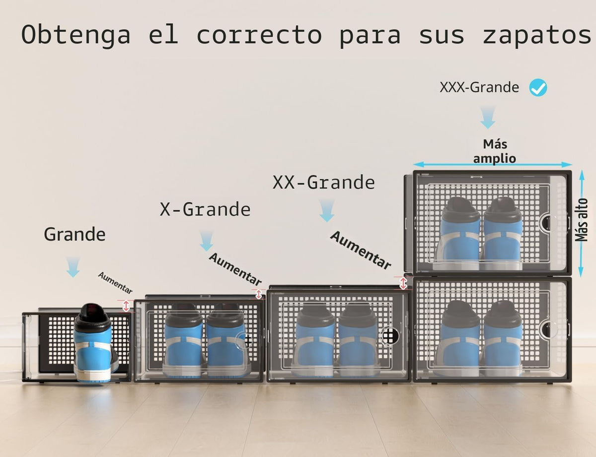 Kuject Cajas de almacenamiento de zapatos XXX-Large, paquete de 12,...