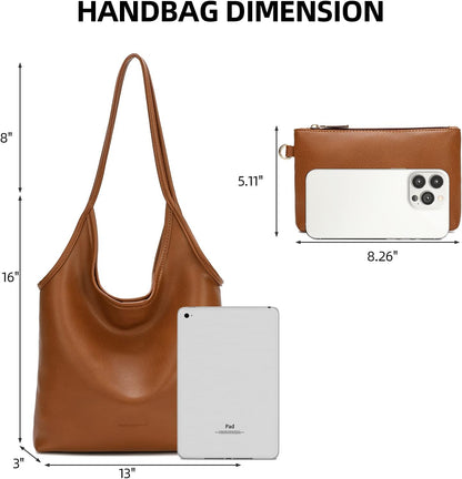 Montana West Bolsos estilo hobo holgados para mujer, bolsos de homb...