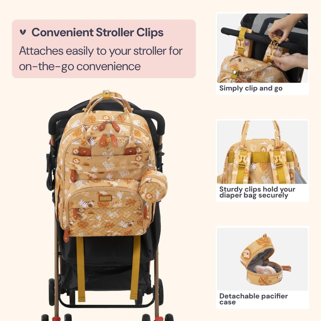 BabbleRoo Mochila para pañales - Bolsa de viaje esencial para bebé,...
