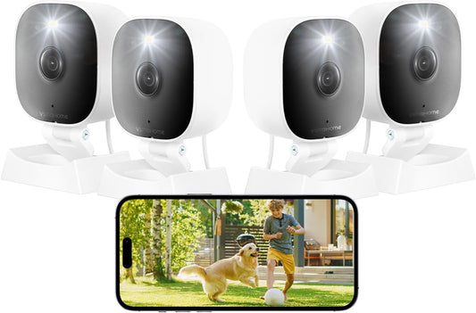 Cámaras 2K para seguridad del hogar, interior\/exterior para monito...