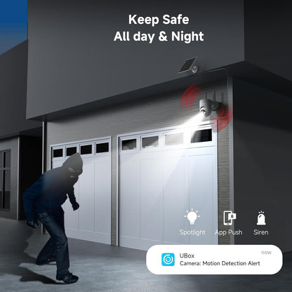 Oculview Cámaras de seguridad solar 2K inalámbricas para exteriores...