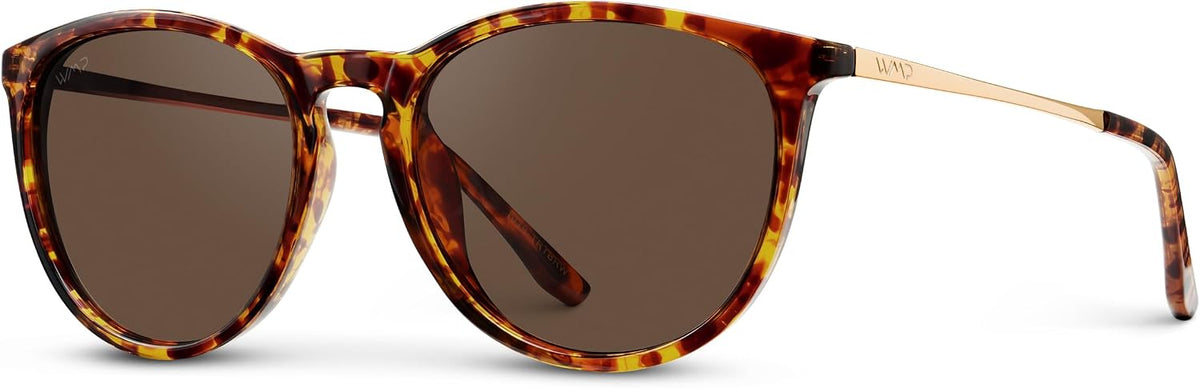 WearMe Pro Gafas de sol polarizadas redondas para mujer, protección...