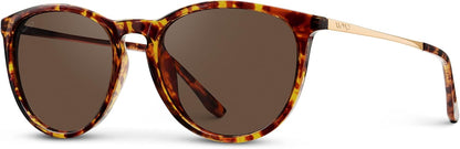 WearMe Pro Gafas de sol polarizadas redondas para mujer, protección...