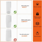 Bolsas de eliminación cuadradas jumbo compatibles con cubos compact...