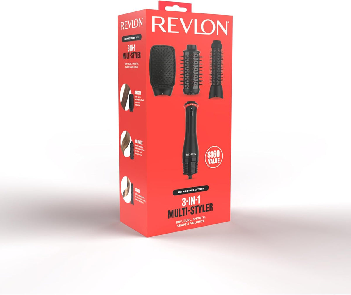 REVLON Cepillo secador multiestilo 3 en 1 con 3 accesorios | Volumi...
