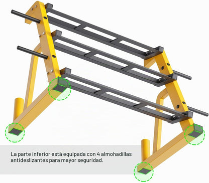 Kipika Soporte para Mancuernas de Servicio Pesado de 3 Niveles Mult...