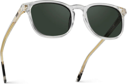 WMP Eyewear - Gafas de sol polarizadas modernas y redondas para hom...