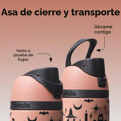 Owala FreeSip - Botella de agua de acero inoxidable de 24 oz Fright...