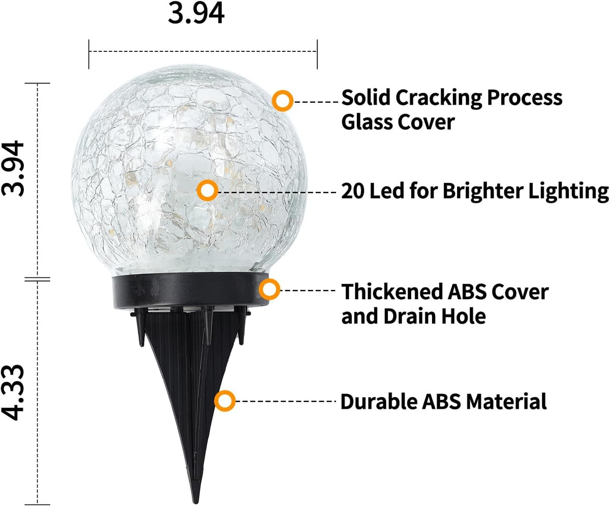 JKIMK Luces solares de globo para exteriores, impermeables, bolas s...