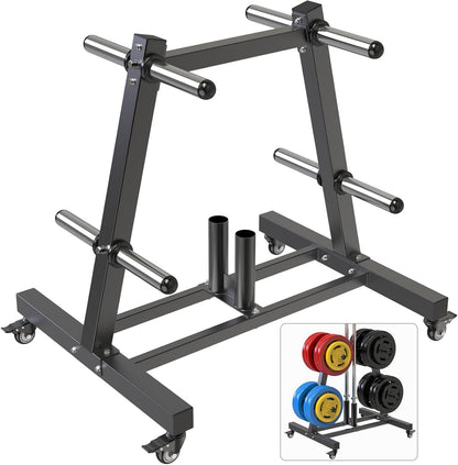 Kipika Soporte para árbol de placas de pesas, soporte para pesas de...