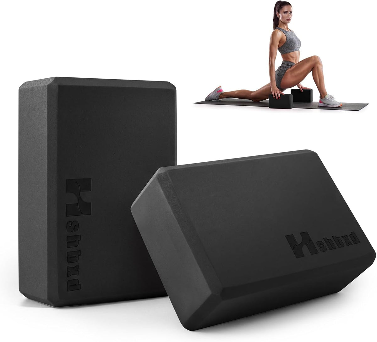2 bloques de yoga, espuma EVA de alta densidad, antideslizante, 9 x...