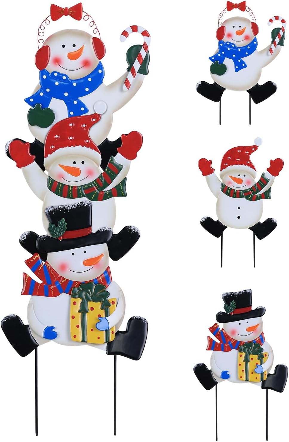 YEAHOME Decoraciones Navideñas para Exteriores, 3 Estacas Decorativ...
