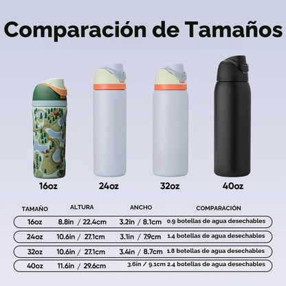 Owala FreeSip - Botella de agua de acero inoxidable para niños, 16...