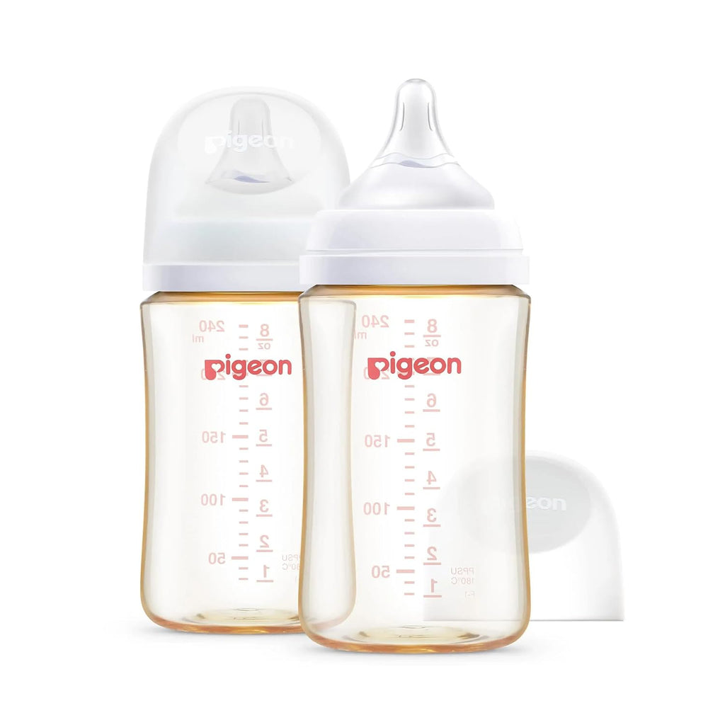 Pigeon PPSU biberón anticólicos de cuello ancho, 8 oz, paquete de 2...