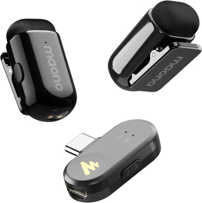 MAONO Wave T1 Mini micrófono Lavalier para iPhone\/Android con cone...