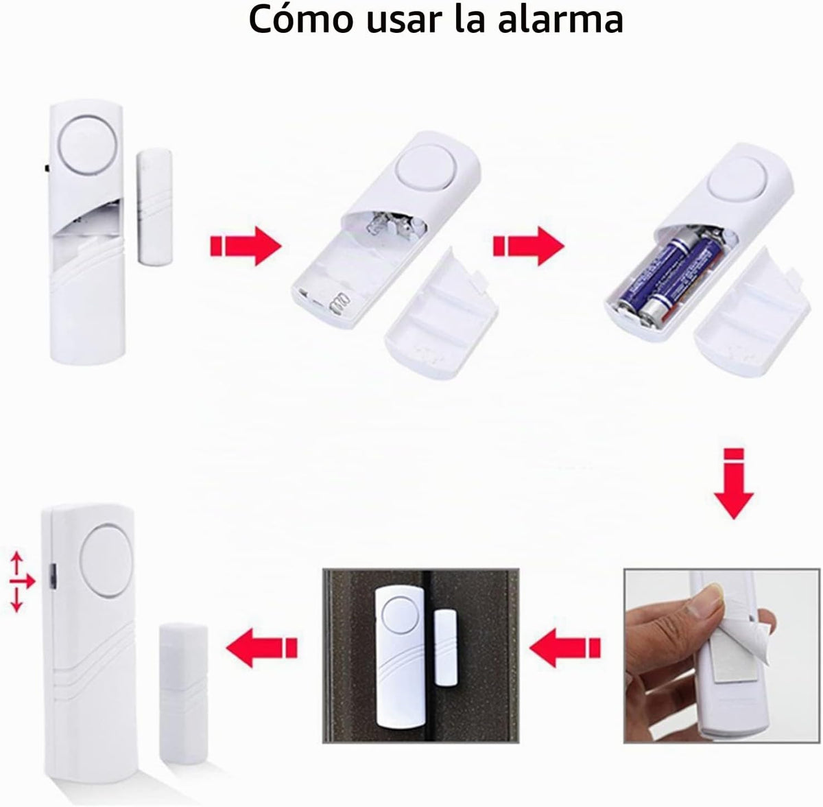 Alarma de puerta y ventana, alarmas de puerta de 90DB para segurida...