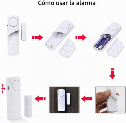 Alarma de puerta y ventana, alarmas de puerta de 90DB para segurida...