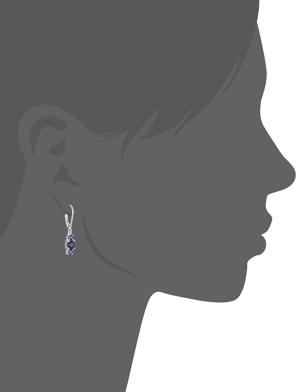 Amazon Essentials Aretes colgantes de plata esterlina con piedras p...